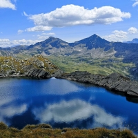 Beautiful lake in Val Piora, Switzerland