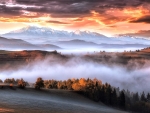 fog in the mountains