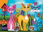 Whimsical cats