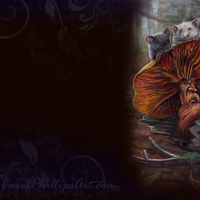 No Recourse Cute Fantasy Art Mouse Mushroom WIDESCREEN