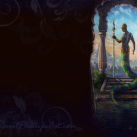 Sacred Pool Fantasy Art Naga Serpent Wallpaper WIDESCREEN