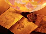 Antique Compass Maps and Globe