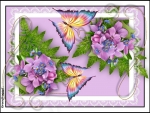 LILACS AND BUTTERFLIES