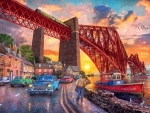 Forth Bridge at Sunset