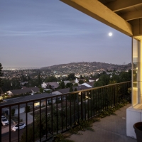 Full moon, twilight shot