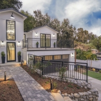 Los Angeles home at night