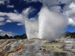 Icy geysers in New Zealand