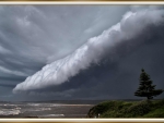 STORM CLOUDS OVER TUROSS HEAD, NSW, AUSTRALIA