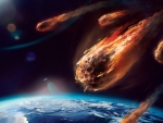 Meteorites in space fly to earth