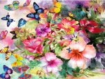 Butterflies and Flowers