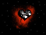 3 d Heart in space