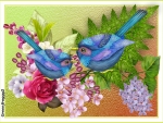 LILACS AND BLUEBIRDS