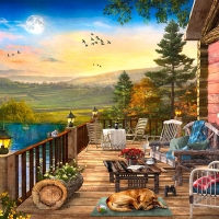 Wooden Terrace Sunset