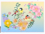 BIRD AND FLOWERS