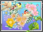 BIRDS AND FLOWERS ART