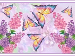 LILACS AND BUTTERFLIES