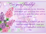 OUR SPECIAL FRIENDSHIP