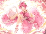 Shiro in pink anime dress Youtuber hololive