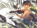 Violist and Birds