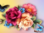 Roses N Butterflies