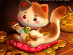 Chocolate Coin Cat