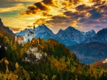 Autumn At Neuschwanstein Castle, Bavarian Alps