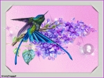 HUMMINGBIRD ANDF LILACS