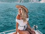 Model in on a boat