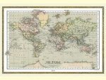 Old Map of The World 1879