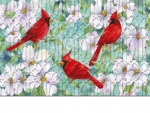 Cardinals in the Dogwood Tree