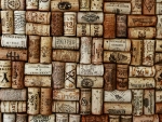 Corks of wine bottles