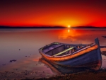 Boat at sunset
