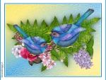 CUTE LITTLE BLUE BIRDS