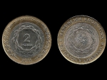 2 Argentine pesos coin from 2011