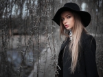 Russian Model in Black