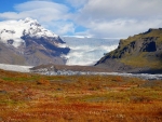 Glacier and fall colors in Iceland