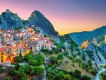 Sunset over Castelmezzano, Southern Italy