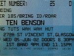 Ten Benson At King Tuts Wah Wah Hut - Glasgow (June 2002)