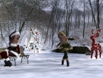 Christmas Girls & Reindeer