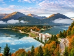 The Sylvenstein Reservoir, Bavarian Alps