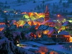 Artwork - Winter Village In France