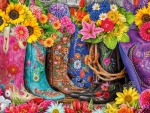 Fancy Floral Cowgirl Boots