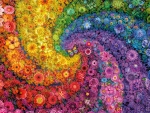 Swirls of Colorful Flowers