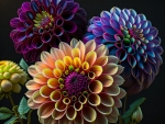 Colorful Dahlias