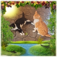 Calendar 2023 two cats