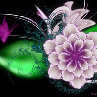 Fractal Bouquet & Butterfly