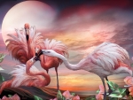 Flamingo Kiss by Carol Cavalaris