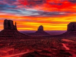 Sunset in Monument Valley Utah