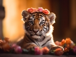 Flower Crown: Tiger Cub