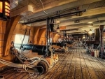 Old ship cannons